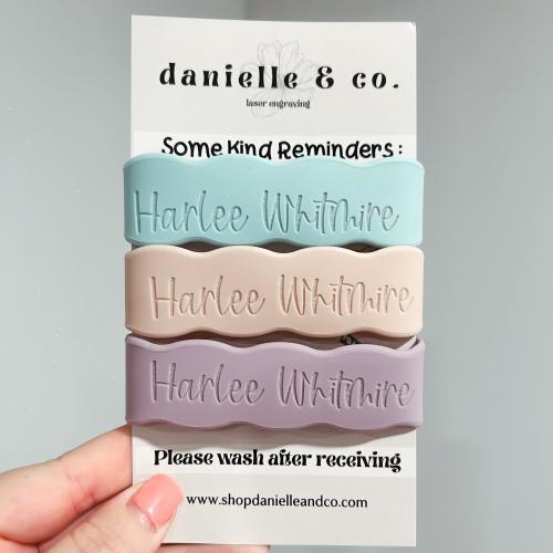 Cabana Silicone Bottle Labels 3 Pack , Baby Bottle Label, Sippy Cup Label, Personalized Labels for Daycare, Valentine's Day, Easter Basket