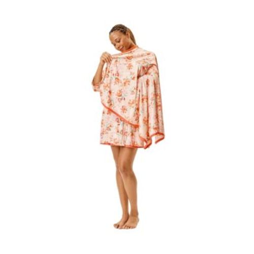 Maternity Motherhood Robe and Nursing Chemise Sleep Set with Baby Swaddle