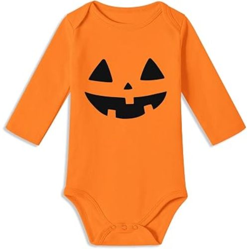 BesserBay Baby Halloween Bodysuit Long Sleeve Cotton Onesie 0-24 Months