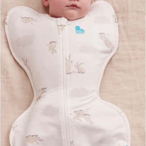 Swaddle Up™ 1.0 TOG Cotton White Cloud Bunnies