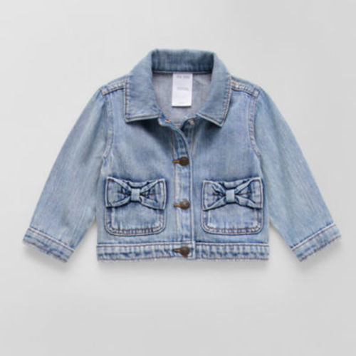 Okie Dokie Baby Girls Denim Lightweight Puffer Jacket