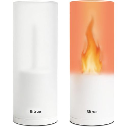2nd-Gen LED Flame Lights with Remote & Timer - Rechargeable Flameless Candles, 2 Modes, 3 Adjustable Flame Core Lengths for Brightness, 13 Colors for Patio, Wedding, Halloween, 2 Pcs