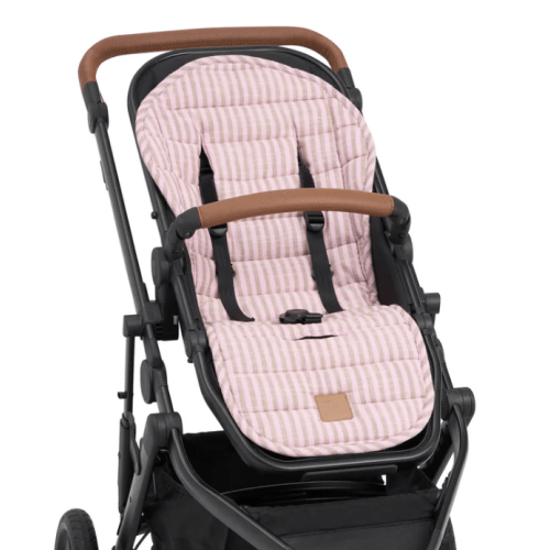 Mocha Stripe Universal Linen Pram Liner