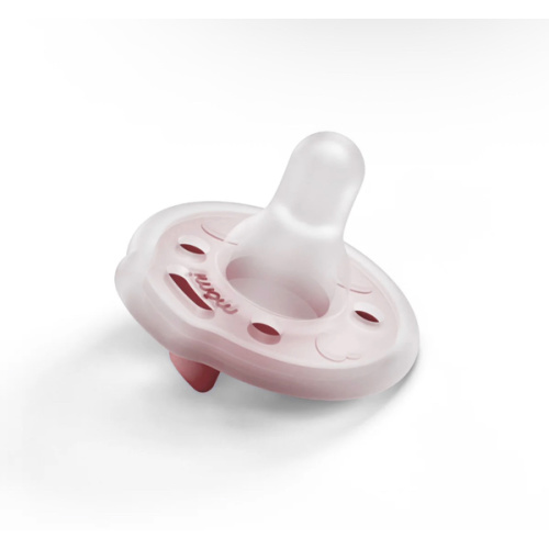 mōmi babypace® breast-like pacifier in rich cranberry red