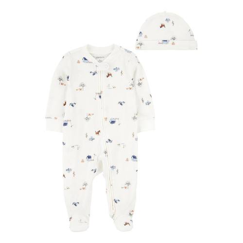 Baby Boys Carter's 2-Pc. 2-Way Zip Sleep & Play and Cap Set