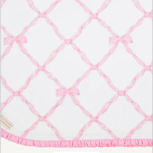 Baby Blanket - Belle Meade Bow & Pier Party Pink