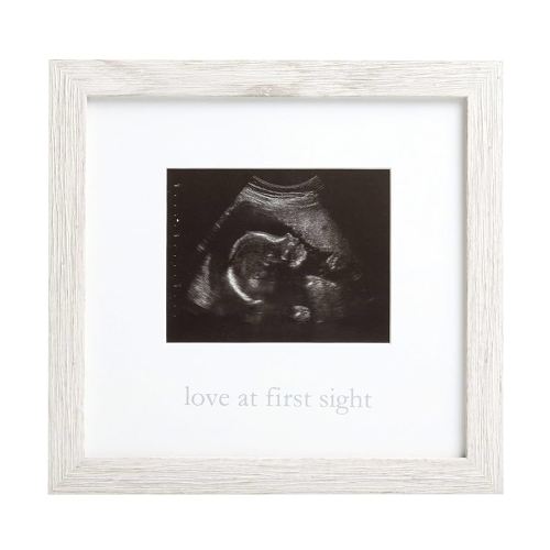 Kate & Milo Rustic Sonogram Picture Frame, Love at First Sight Gender-Neutral Baby Keepsake, Ultrasound Picture Frame, Modern Nursery Décor
