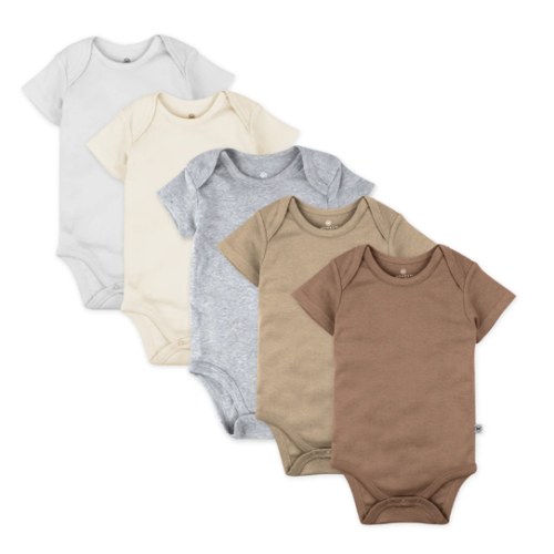 5-Pack Organic Cotton Short Sleeve Bodysuits | Honest Baby Clothing