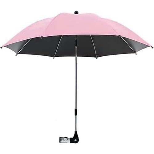Stroller Umbrella, Pram Umbrella with Adjustable Universal Clamp,The Open Diameter of The is 85cm/33.5in, with Sun Protection Fabrics with Coating