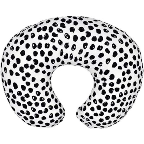 Multi-Use Nursing Pillow Cover, Stretchy Breastfeeding Pillow Case, Ultra Soft Slipcover Snug Fits On Infant Nursing Pillow, Black Dot
