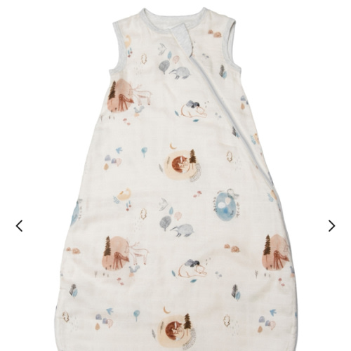 Muslin Lightweight Sleep Bag 0.5 TOG - Cozy Forest – LOULOU LOLLIPOP CA