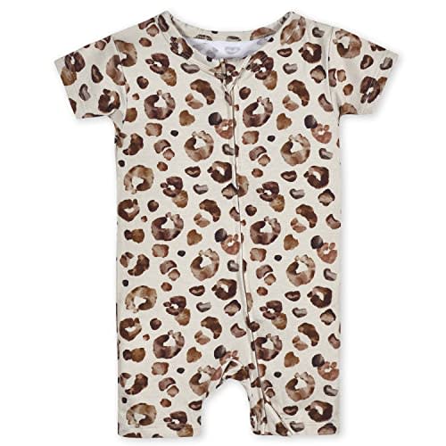Gerber Unisex Baby Buttery Soft Short Sleeve Romper with Viscose Made from Eucalyptus