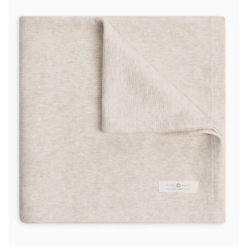 Waffle Knit Baby Blanket - Heather Oat