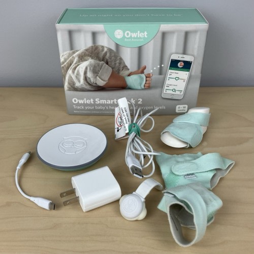 *READ* Owlet Smart Sock 2 Baby Monitor W/ 3 Socks Size 1 2 3  (0-18 Months)