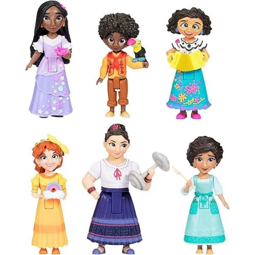 Disney Encanto Doll Figures, The Madrigal Family 6-Pack Set Each with an Accessory - Great to Play with The Casa Madrigal