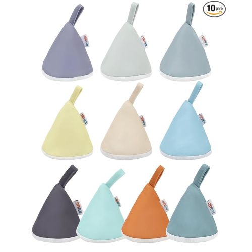 ALVABABY 10 Pcs Baby Boy Pee Covers, 2.76 * 2.76 In,Strong Water Absorption Pee Shield for Newborn Boy, 4-Layer Reusable Pee Cap, Diaper Changing Accessory for Baby Gift 10NGS02