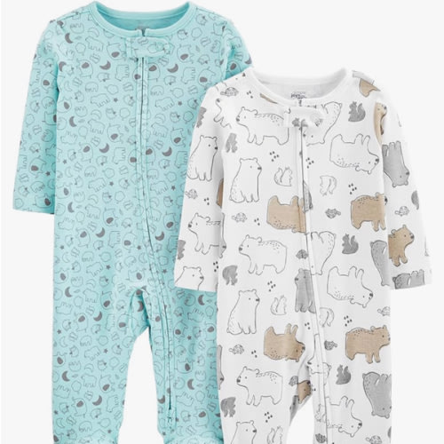 Simple Joys by Carter's Baby Neutral 2-pack Cotton Footed Sleep and Play