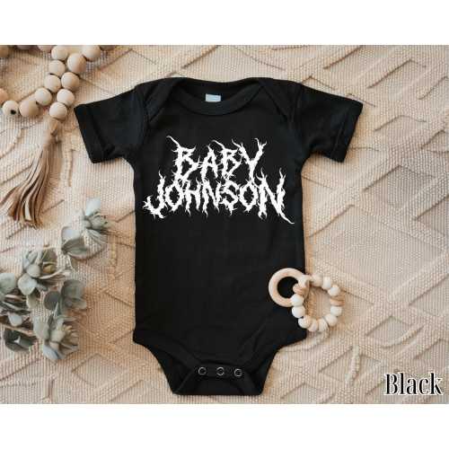 Death Metal Baby Bodysuit Rocker Pregnancy Announcement Baby Custom Goth Shirt Baby Shower Gift Littlest Metal Head Emo Baby Metalcore Baby