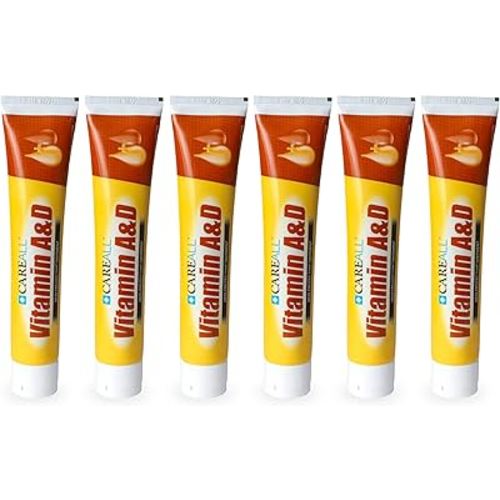 CareAll (6 Tubes) 4oz Vitamin A&D Ointment Treats and Prevents Diaper Rash, Seals out Wetness. Protects and Relieves Dry Cracked Skin, Minor Cuts, Scrapes and Burns