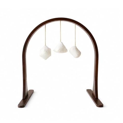 Snuggle Me Organic Baby Play Gym Arch Wooden Walnut Effect, 0-9 Months