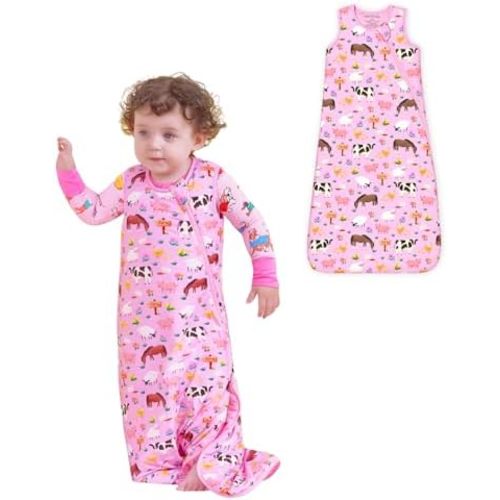 Rayon Made from bamboo viscose Sleep Sacks 0-36 Months 1.0 Tog Soft Toddler Sleeping Sack for newborn Babies 2-Way Zipper