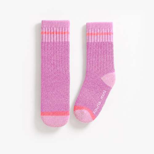 Chaussettes roses en laine mérinos, enfant fille | Souris Mini