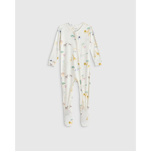 Bamboo Footie Pajama - Baby in Safari Sleep