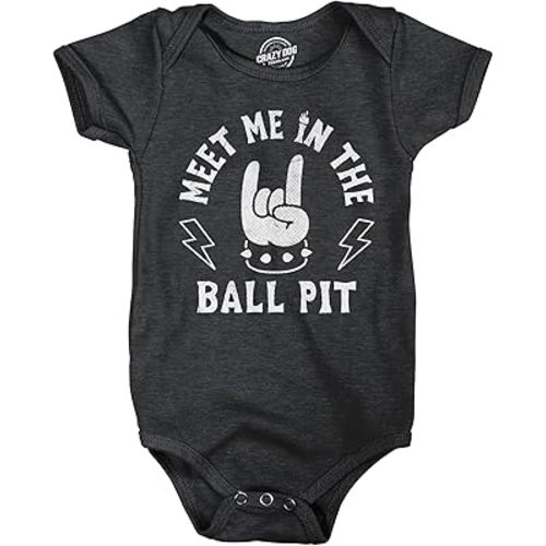 Crazy Dog T-Shirts Meet Me In The Ball Pit Baby Bodysuit Funny Sarcastic Metal Music Graphic Jumper for Infants