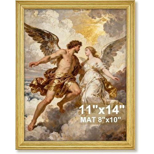 11x14 Picture Frame,Ornate Vintage 11x14 Gold Picture Frames,1 Pack