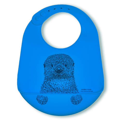 Bucket Bib : Curious Otter - Sea Blue – Modern-Twist