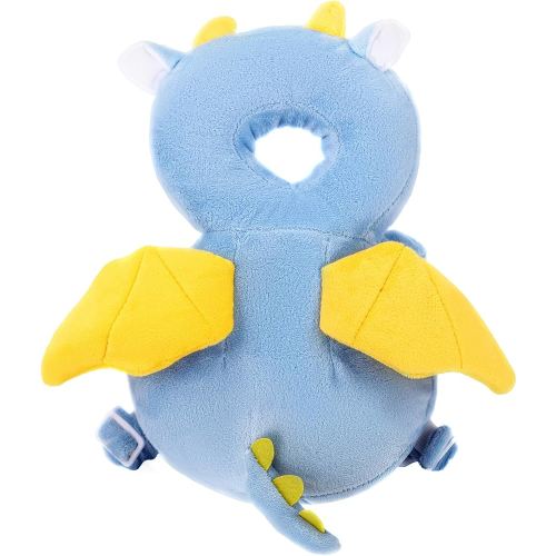 Baby Head Protection Backpack - Soft & Comfortable, Cute Cartoon Design, Flying Dragon