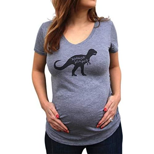 It's Your Day Clothing Mamasaurus Rex - Camisa de maternidad para mujer, Momasaurus Mommasaurus, camisas de anuncio de embarazo para mujer