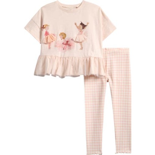 Kids' Ballerina Peplum Top & Leggings Set, 2-3Y