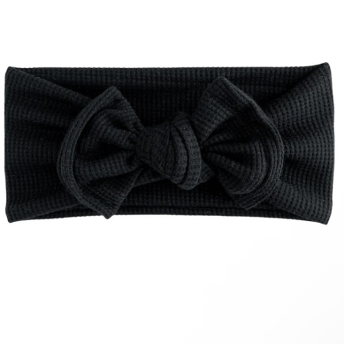 Black Waffle Baby Headband, Top Knot or Oversized Bow Style | Harper + Remi