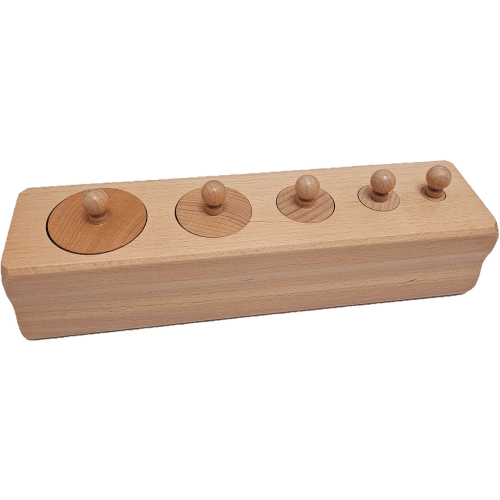 Montessori Material Cylinder Block of Three – Pink Montessori