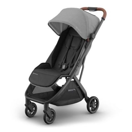 UPPAbaby Minu V3 Lightweight Travel Stroller - Greyson: Forward Facing Seat, Flat-Free Tires, 50 lb Capacity
