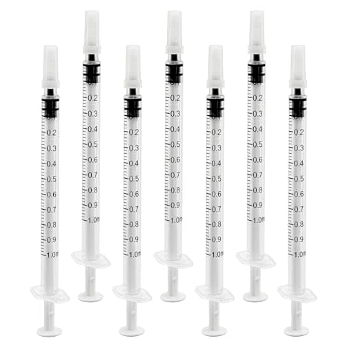 30Pack 1ml Syringe for Liquid, 1cc Plastic Small Syringe without Needle | Sterile & Individually Wrapped, Use for Colostrum Collect, Scientific Labs, Pet Feeding, Oral