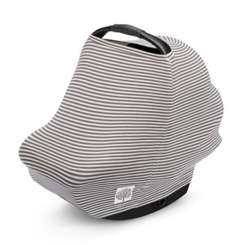 Parker Baby Co. 4 in 1 Car Seat Cover - Pewter/Snow Stripes