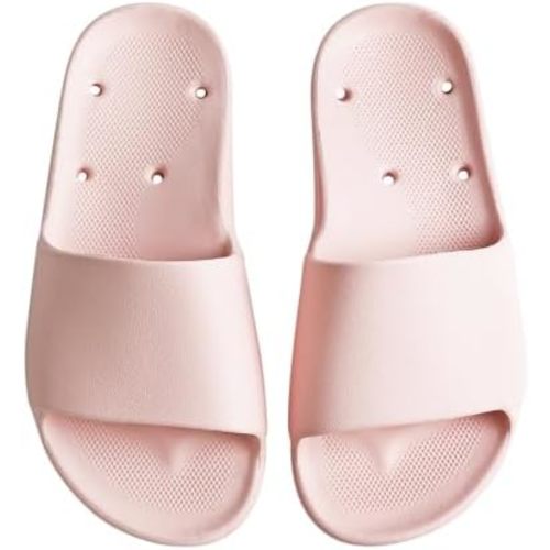 Arch Support Shower Shoes for Women and Men Quick Drying with Drain Holes Slide Sandals Soft Cushioned Anti-Slip Pool Slides Comfort Bathroom Shower Slides