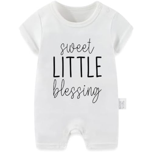 Sweet Little Blessing Bodysuit, Pregnancy Announcement Gender Neutral Baby Clothes, Toddler Short Sleeves Jumpsuits