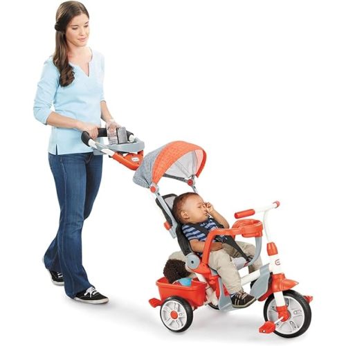 Little Tikes 5-in-1 Deluxe Ride & Relax, Reclining Trike - Red