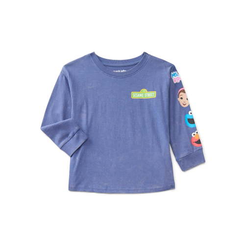 Ms Rachel X Sesame Street Toddler Long Sleeve Graphic Crewneck Tee, Sizes 12M-5T