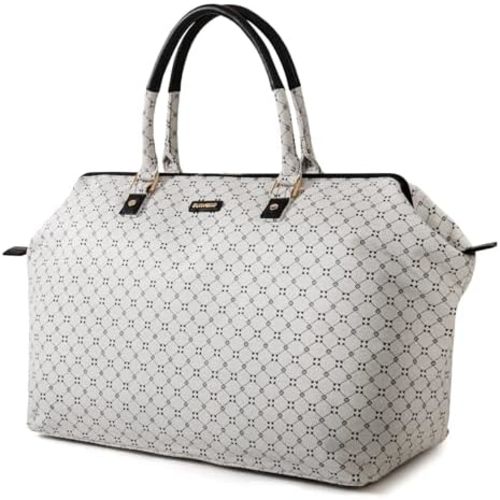 SUNVENO Large Diaper Bag Tote, Mommy Weekender Travel Bag for Mom & Baby, with 2 Pouches, Changing Pad & Luggage Sleeve