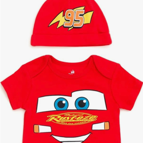 Disney Cosplay Baby Bodysuit and Hat Set Newborn to Infant Sizes (Newborn - 24 Months)