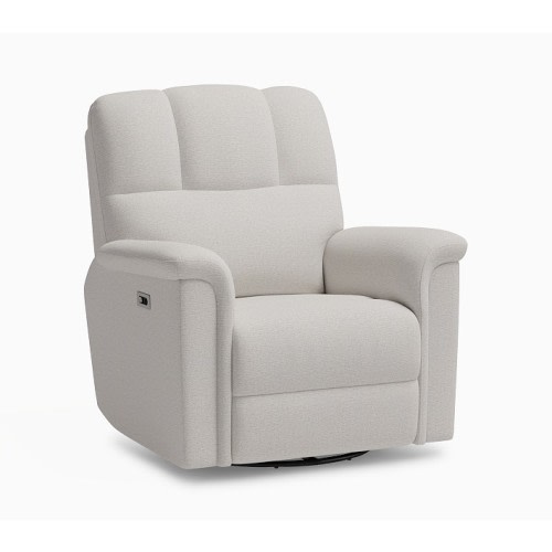Lullaby Power Recliner Heathered Chenille Pebble