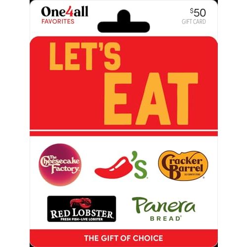 One4all Physical Gift Card | Multi Brand - Let's Eat - $50