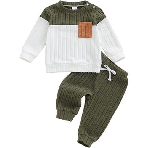 CIYCUIT Toddler Baby Boy Clothes Long Sleeve Sweatshirt Pants Set Fall Winter Outfits