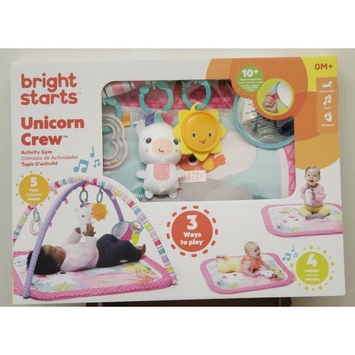 Briight Starts Unicorn Crew baby activity gym and play mat. New in Box