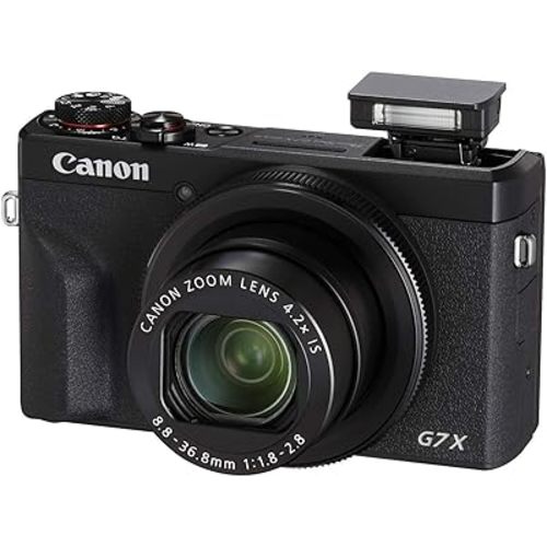 Canon PowerShot Digital Camera [G7 X Mark III] with Wi-Fi & NFC, LCD Screen and 4K Video - Black (Renewed)