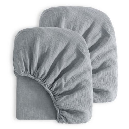 2 Pack Cotton Crib Sheets, Double-Layer Soft Fitted Sheets for Crib & Toddler Mattresses - NTBAY